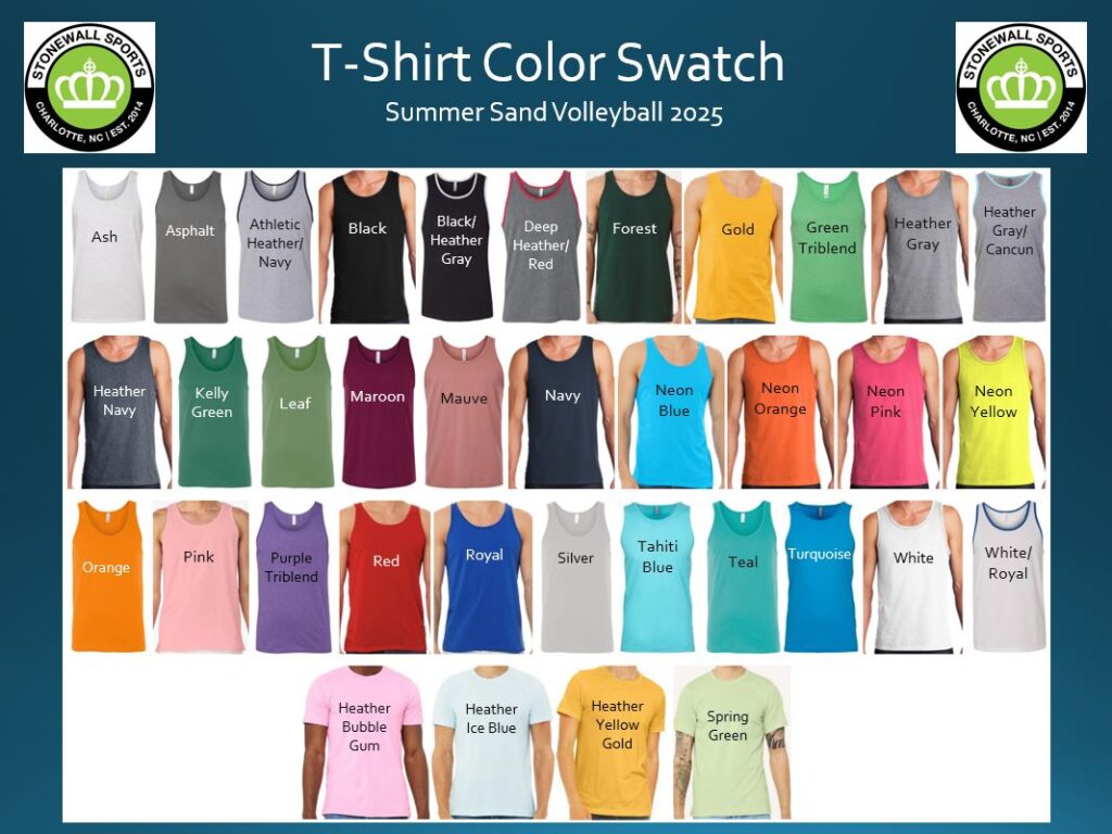 2025 Sand Volleyball Color options